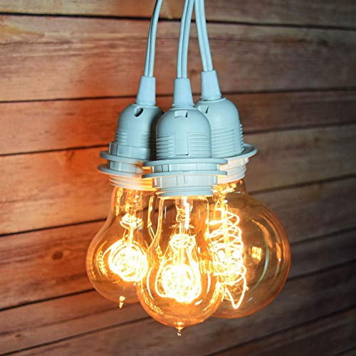 Fantado Triple Socket White Pendant Light Lamp Cord For Lanterns 19 Ft By Paperlantern Com - Triple Pendant Cord Set