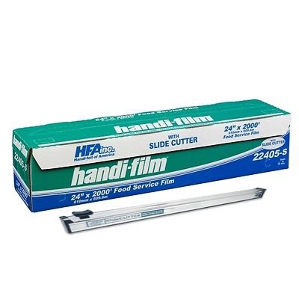 HandiFilm 24"x2000' Plastic Cling Wrap w/Slide Cutter