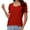 Red, variant on Women's Puff Sleeve Square Neck T-Shirt Loose Casual Short Sleeve Elegant Business Work Shirt Summer T-Shirt