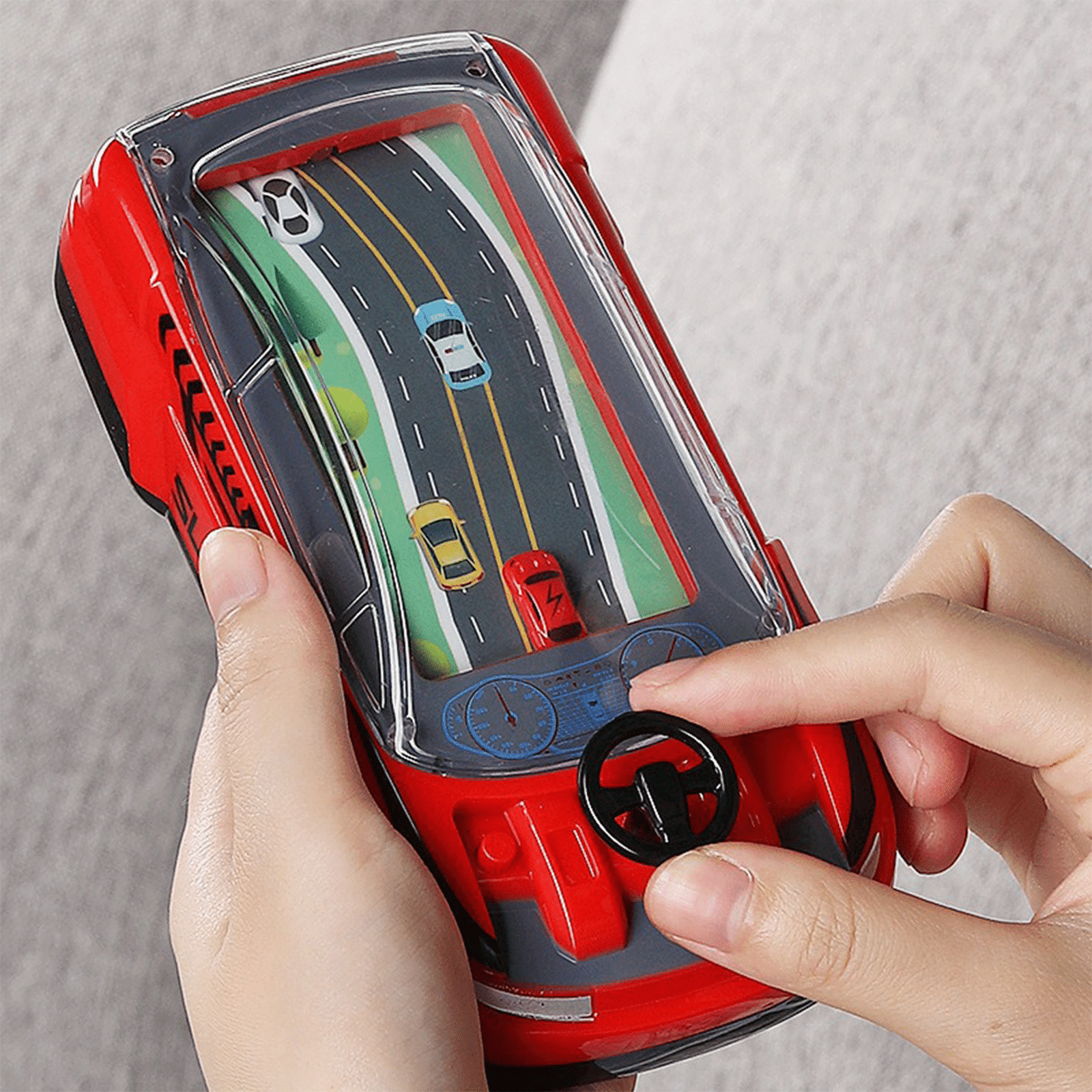 BESTSKY Game Consoles,High-Definition Transparent Design Handheld Games,Adventure Car Game Car Game,Black