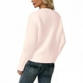 thumbnail image 4 of Breezora Chunky Cable Knit Cardigan Open Front Sweater Women’s Long Sleeve Comfortable Loose Fit Outdoor Indoor Use L Size Pink, 4 of 9