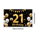 thumbnail image 3 of Yatrandify Golden Theme Happy 21 Birthday Banner Decorative Design Party Celebration Event Decoration for Adult Birthday Beer Celebration Milestone Party, 3 of 6