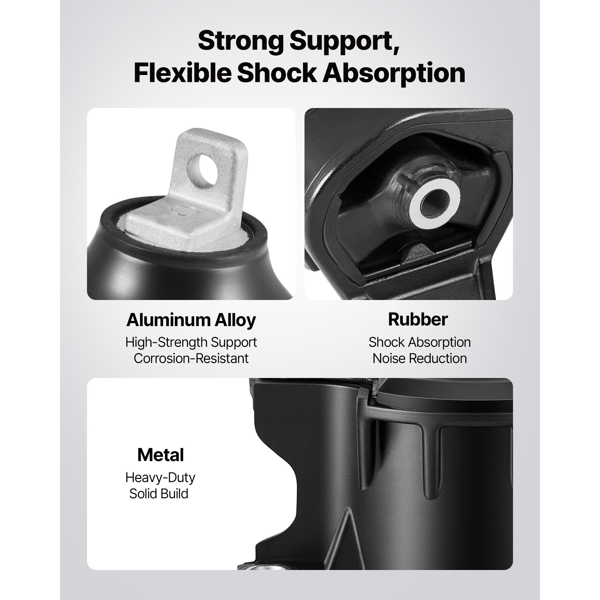 KFFKFF Engine and Transmission Mount Kit Replacement, Set of 5, Compatible with 2008-2012 Honda Accord 2.4L L4 and 2009-2013 Acura TSX 2.4L, Replace OE# A4565 A4572 A4570 A4584 A4561