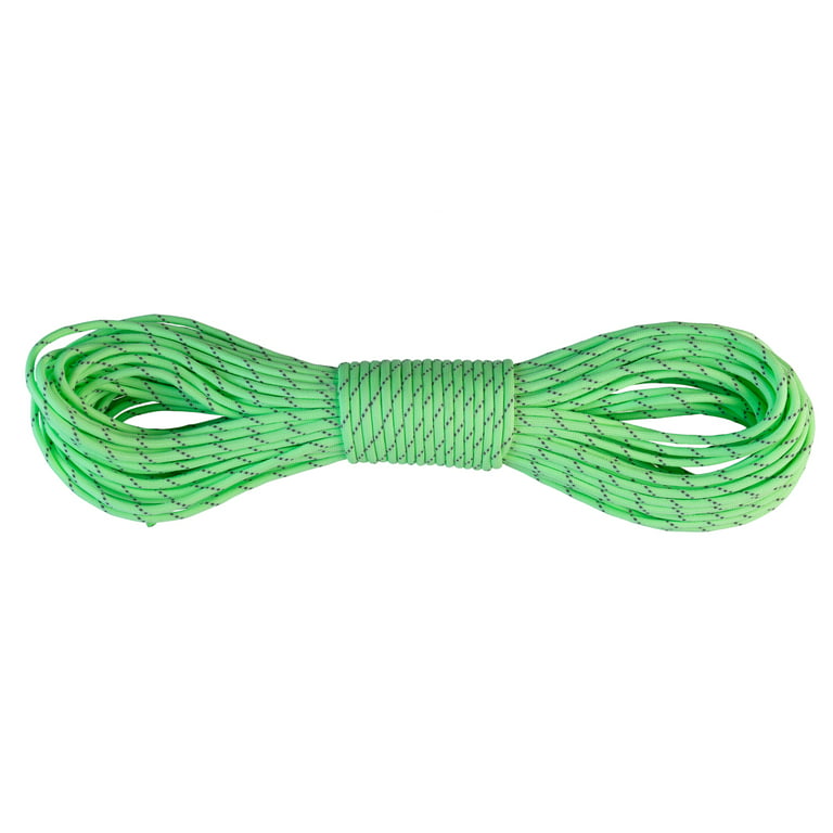West Coast Paracord Fluorescent Glow in the Dark Reflective 550 Paracord –  Multiple Luminescent Colors – 100 FT Hank 