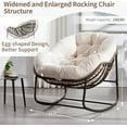 thumbnail image 5 of Comfortable Outdoor Rattan Rocking Chair with Padded Cushion Ideal for Front Porch, Living Room, Patio or Garden Perfect for Relaxation and Leisure Time Enjoyment, 5 of 10
