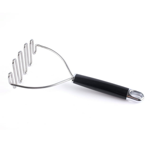Triturador de alambre de acero inoxidable, forma de onda de prensa de patatas de acero inoxidable negro