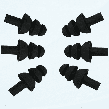 5 Pairs Soft Silicone Swimmer Earplugs Waterproof Flexible Gel Ear Plugs for Swimming or Sleeping (Black)