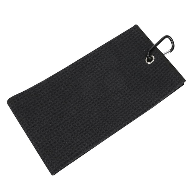 Golfing Towel, Waffle Design Pattern Golf Towel Sporting Wipe Sweat Absorption Cleaning Pure Cotton Strap Hook for Golf Bag Accessories