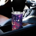 thumbnail image 3 of Kawaii Kirby Stainless Steel Car Cup Thermal Vacuum Insulation Mug Gift Thermos Cup With Lid And Straw, 3 of 8