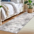 thumbnail image 2 of iOhouze Runner Rugs 2x7 Washable Runner Rug for Hallways Non Slip Kitchen Runner Low Pile Soft Printed Faux Wool Abstract Floor Runner for Inodoor Bedroom Entryway Laundry Room, Ash Grey/Beige, 2 of 8