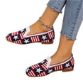 thumbnail image 5 of American Flag Print Patriotic Shoes for Women Slip on Sneakers Classic Mesh Loafers EVA Sole Breathable Shoes, 5 of 6