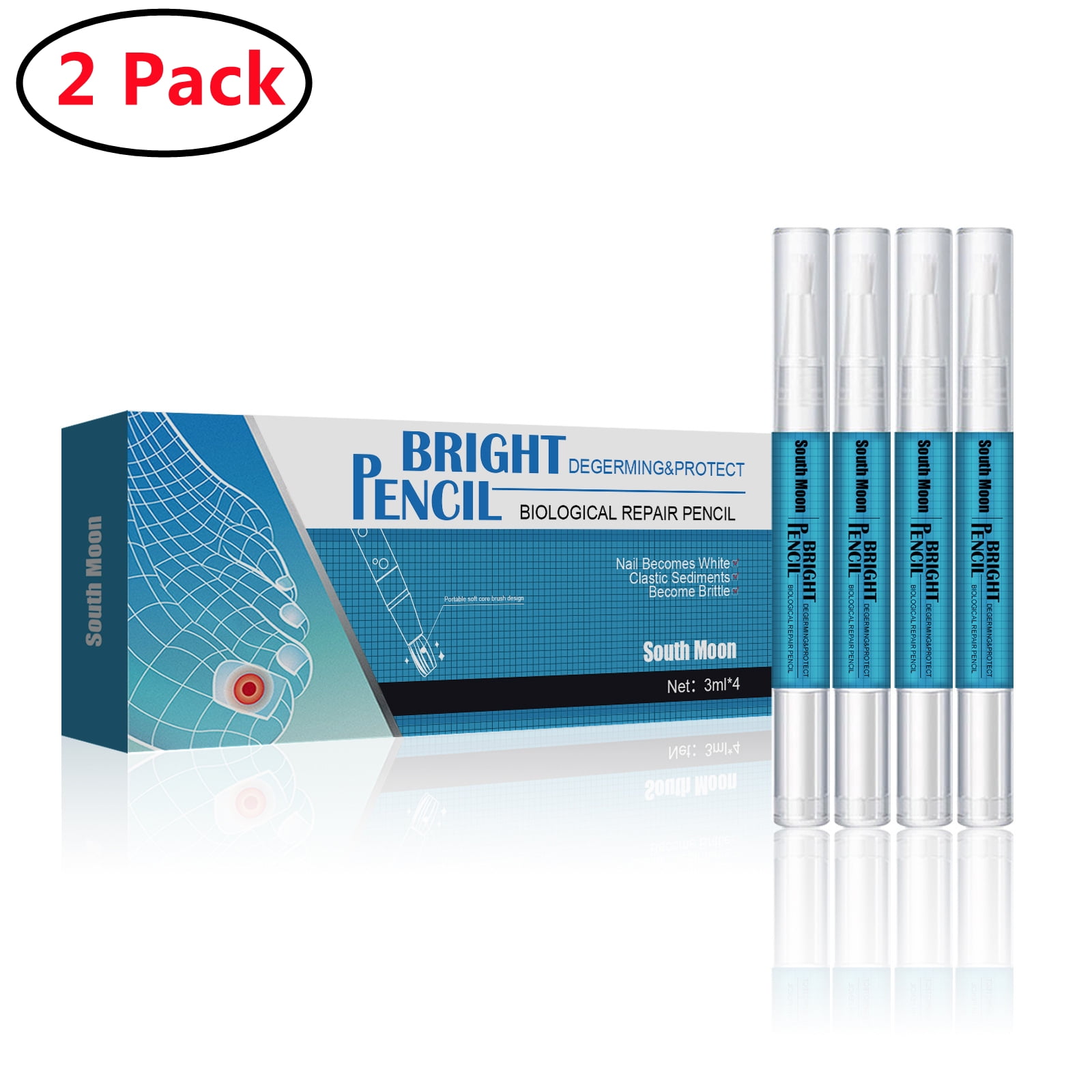 2 PackToenail and Fingernail Treatment,4Pcs/Pack,Nail Repair Pen Renew