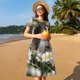 thumbnail image 4 of Balery Daisy Guinea Pig Vestidos sueltos de manga corta para mujer, vestidos de verano 2025, vestidos casuales de corte A con vuelo., 4 of 6