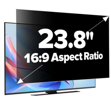 "GUDTEKE 23.8"" Computer Privacy Screen Protector, Anti-Glare Blue Light UV-Blocking Filter for 16:9 Widescreen Monitors"