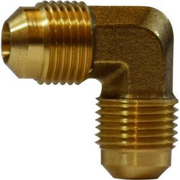 3/8 Male Flare Elbow, SAE 45 Deg Flare, Brass Fittings