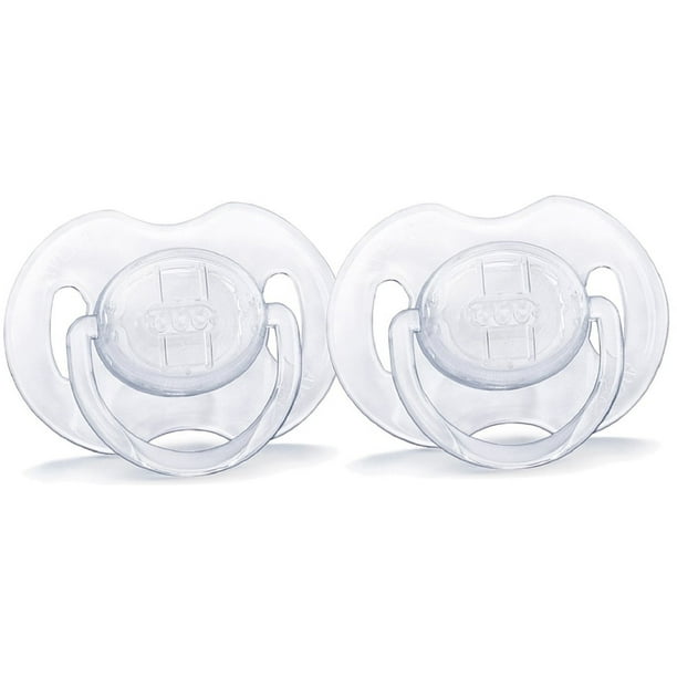Philips Avent BPA Free Translucent Clear Pacifiers, 06m+ (Pack of 2