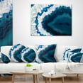 thumbnail image 4 of Designart Blue Brazilian Geode - Abstract Throw Pillow - 16x16, 4 of 5