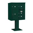thumbnail image 4 of Salsbury Industries Pedestal Mounted 4 Unit 6 Door Front Load 4C Horizontal Cluster Box Unit with 1 Parcel Locker, 4 of 6