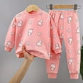 thumbnail image 2 of UAYOTSE Boys Girls Soft Pajama Set Kids 6 12 18 24 Months 2T 3T 4T 5T 6T fit Pjs Breathable Fall Winter Home Clothes Long Sleeve Size 3-6 Months, 2 of 4
