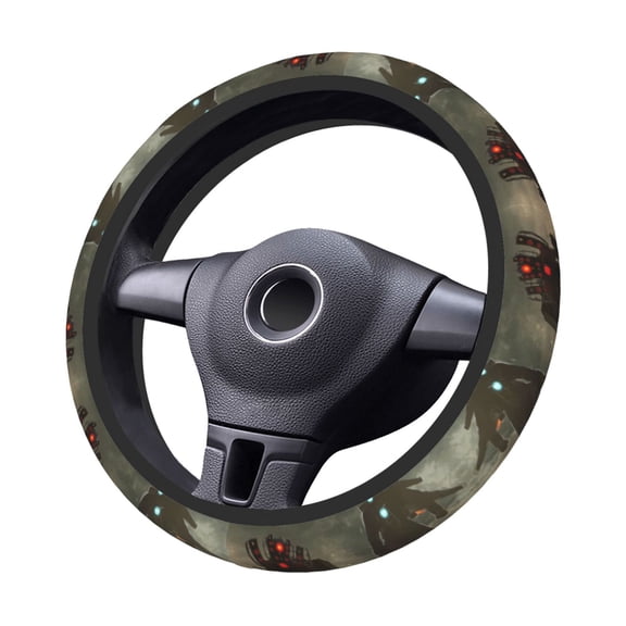 Toilet-Man Steering Wheel Cover Elastic Stretch Breathable Vehicle Steering Wheel Protector Car Interior Accessories