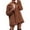 Khaki, variant on Clearance LYXSSBYX Winter Shackets for Women Womens Ladies Warm Faux Coat Jacket Winter Turn Down Collar Outerwear