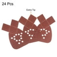 thumbnail image 3 of Unique Bargains 24 Packs 80 Grits 12 Holes Hook & Loop Sandpapers Triangular Sanding Pads Sheets with Extra Tips, 3 of 6