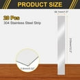thumbnail image 2 of Uxcell Stainless Steel Strips, 304 Stainless Steel Metal Shim Stock Stainless Steel Flat Bar Gap Filler Trim Strip for DIY Craft Making 0.02"x1.5"x12" 20, 2 of 6