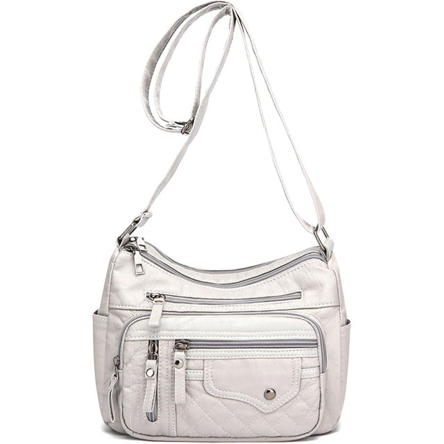 LHSHID Crossbody Bag for Women Soft PU Leather Shoulder Purses with Anti Theft Pockets Lightweight