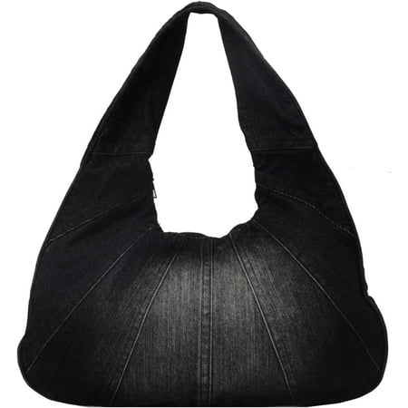 CoCoMangos Denim Purse  Trendy Jean Purses for Women Denim Hobo Bag Y2K Shoulder Bag Handbags