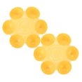 thumbnail image 1 of OULII 2pcs Pet Food Container Plastic Yellow Multi Pet Feeding for Pet Owners, 1 of 6