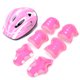 thumbnail image 1 of Juego de 7 piezas de casco y almohadillas protectoras para ciclismo y patinaje - Diseño infantil en color rosa y rojo Equipo de seguridad para niños, 1 of 8