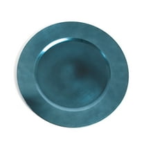 Fennco Styles Classic Design Holiday Decorative Charger Plate-Set of 4 (Teal)
