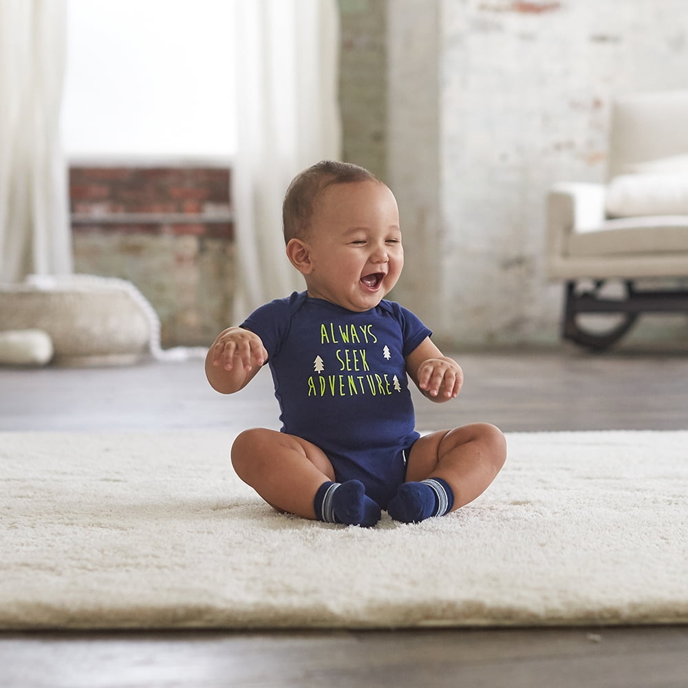 Gerber Baby Boy Short Sleeve Onesies Bodysuits 5 Pack Walmart