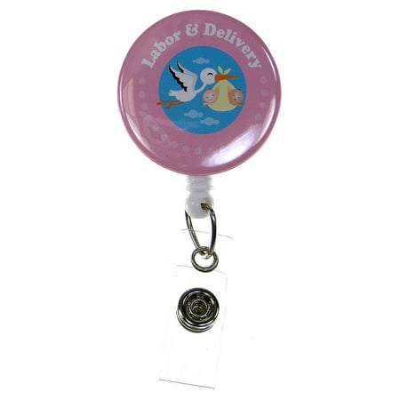 Badge Blooms ID Badge Reel - Button - OB Nurse - Labor and Delivery