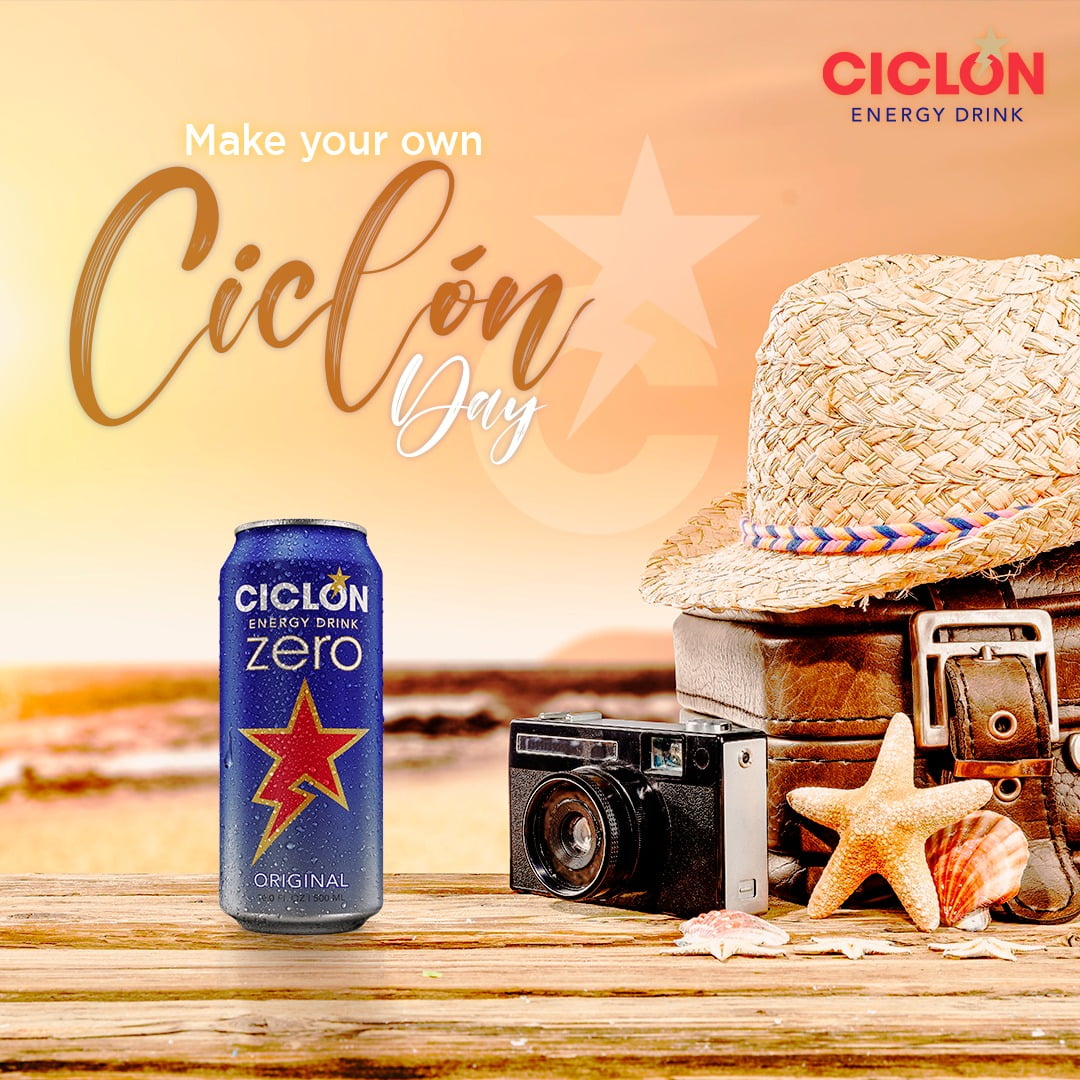 Ciclon Zero, Zero Sugar Energy Drink, 16.6 fl oz Aluminum Can