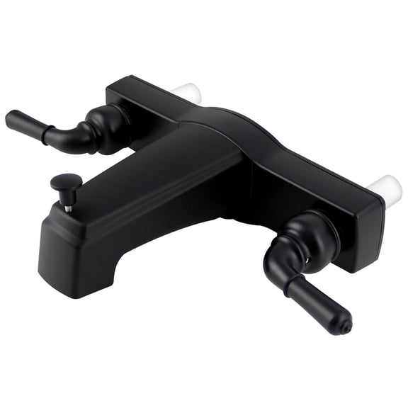Laguna Brass 3310BK Mobile Home Two Handle Non-Metallic 8" Tub Shower Diverter Black Finish