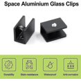 thumbnail image 3 of 10 Pieces Adjustable Glass Shelf Bracket Clamp Glass Railing Clamp Bracket, For 8-10mm Thick Glass Zszjbv53, 3 of 5