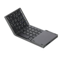 Foldable Wireless Bluetooth Keyboard with Touchpad for Windows iOS Android Gray