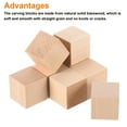 thumbnail image 3 of 8Pcs Basswood Carving Block, 1"x1"x1" Square Wooden Dowels Blocks for DIY, Arts Decoration, 3 of 6