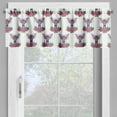thumbnail image 2 of Ambesonne Tattoo Valance Pack of 2, Deer Accessories Peonies, 54"X18", Mauve Coral Green, 2 of 5