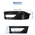 thumbnail image 5 of Unique Bargains Front Left Side Fog Light Grille Bumper Grill Cover for Audi A4 S4 S-line 2013-2015 8K0807681L Black, 5 of 6