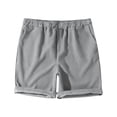 thumbnail image 5 of Mens Retro Corduroy Shorts Summer Casual Adjustable Elastic Waist Solid Color Comfortable Trousers with Pockets Grey XXXL, 5 of 5