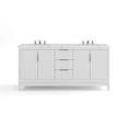 thumbnail image 2 of Water Creation Elizabeth 72" Wood Double Bathroom Vanity in White and Chrome, 2 of 7