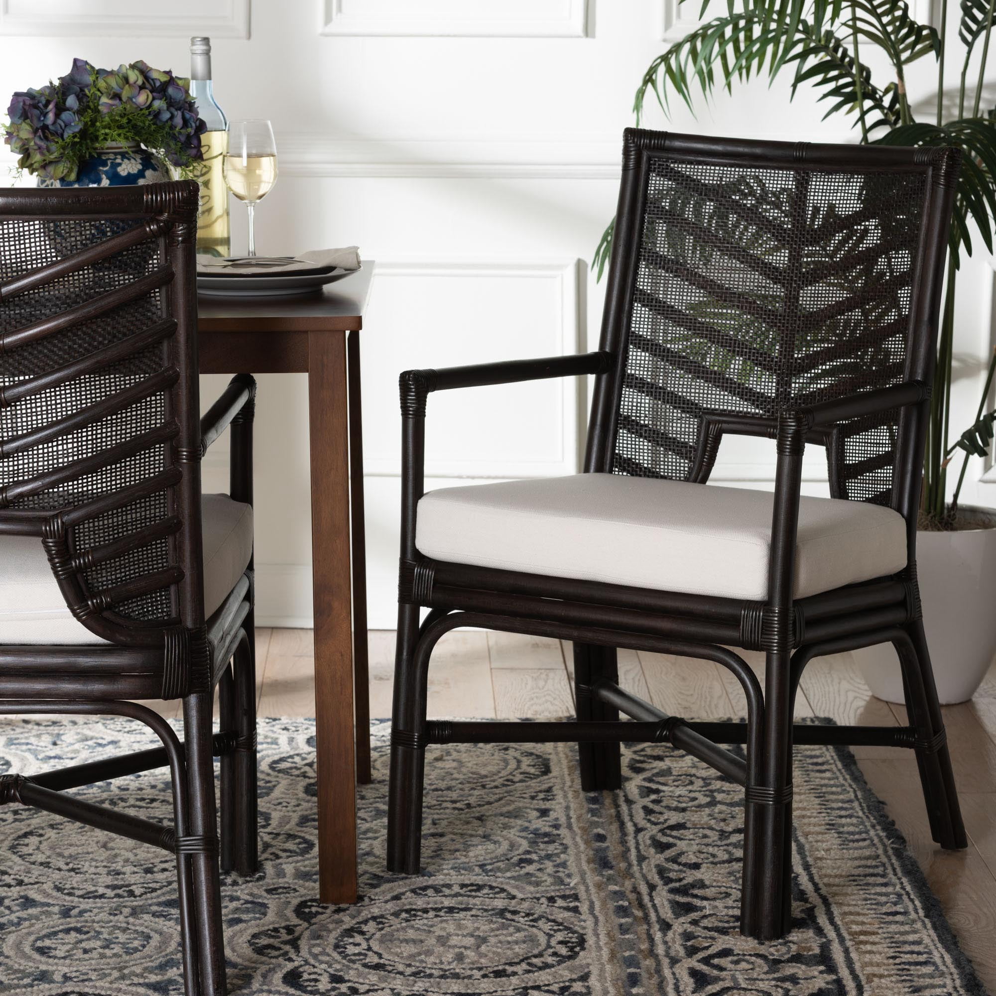 bali & pari Oscar Boho Dining Chair, Espresso