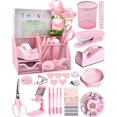 thumbnail image 1 of Desk Accessories LXEVIHK Pink 24 unidades con dispensador de cinta y engrapadora, 1 of 7