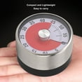 thumbnail image 3 of Mechanical Countdown Timer, Stainless Steel Kitchen Timer with Magnetic Base Visual Countdown Timer for Cooking Study Sports, 3 of 7
