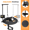 thumbnail image 6 of YODOLLA Electric Lift Dog Grooming Table With 24" Rotating Desktop Pet Grooming Table with Foldable Arm For Dogs at Home Tool Organizer and Wired Remote, Black, 6 of 9