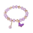 thumbnail image 2 of YYKihy 2024 New Imitation Jade Butterfly Glass Bracelet Children's Bead Bracelet, 2 of 9