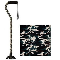 NOVA Medical Products Sugarcane, Walking Cane with Quad Tip and Carrying Strap, Stand Alone Cane, Camouflage Design