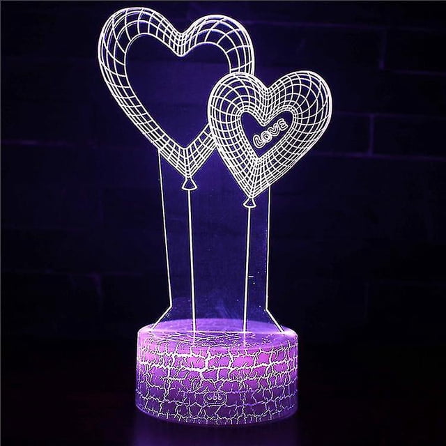 Valentine's Day Love Rose Flower Department 3d Small Night Lamp Creative Acrylic Led Visual Atmosphere Small Table Lamp